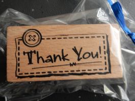 Stempel "Thank You" - Neu & Originalverpackt! Basteln Holz