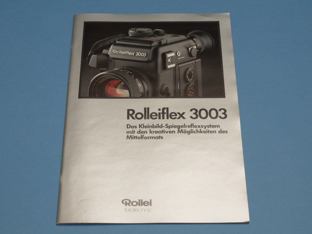 Rollei Fotocamera: ROLLEIFLEX 3003 Prospekt – Usato da Zürich venduto da Prathama