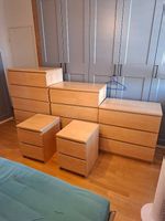 IKEA MALM Möbel-Set Buchenoptik: 3 Kommoden + 2 Nachttische