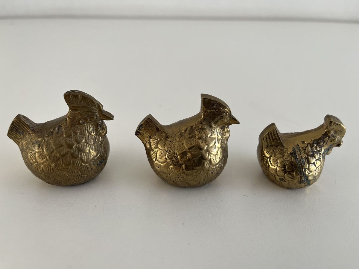 Figuren: 3Stk. Vintage Hühner aus Messing  – Gebraucht aus Wetzikon ZH von seli03 5