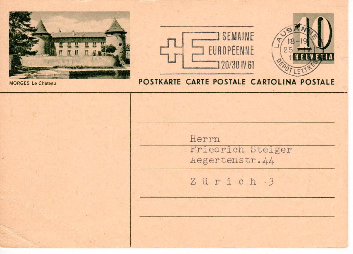 Alle Briefmarken: Bildpostkarte Morges – Gebraucht aus Wolhusen von Curver9
