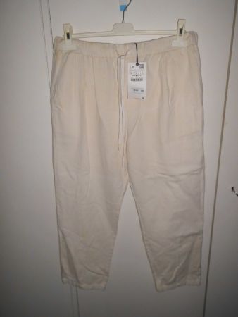 Pantalon en coton blanc  de Zara T. L