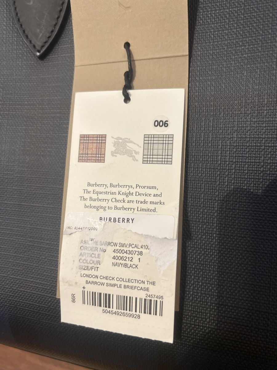 Burberry Valigie & Borse: Burberry barrow briefcase - NEW – Nuovo e nell'imballaggio originale da Montreux venduto da kingfisherbeach 1