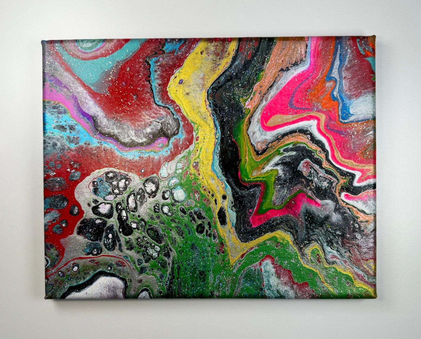 Dipinti: Acryl-Flüssigkeitsmalerei, rechteckig – Usato da Schlieren venduto da MayaSheng1983