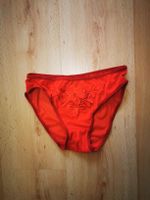 Rote Damen Unterhose mit Spitze, Grösse M -