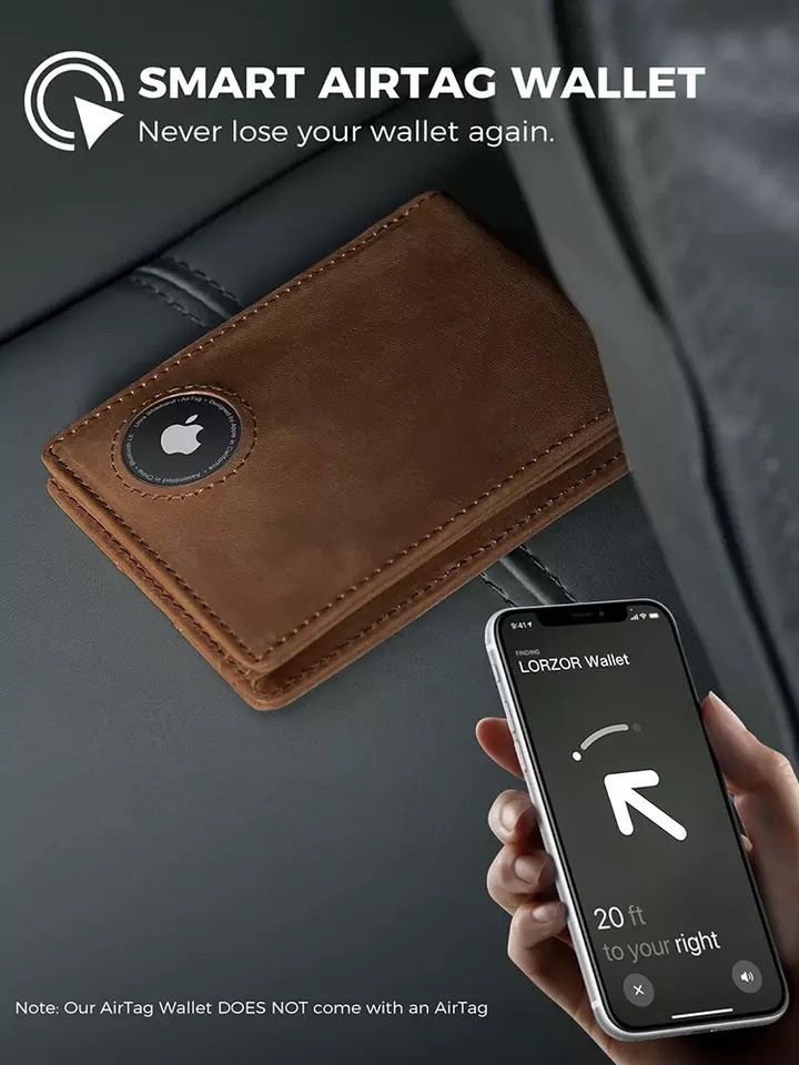 Brieftaschen: Leder Portemonnaie Apple Airtag – Neu und originalverpackt aus Flawil von swisstrendshop 4
