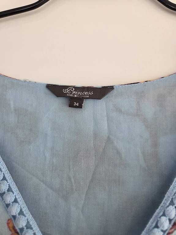 Vestiti: Hellblau gemustertes Kleid Baumwolle – Usato da Rüfenacht BE venduto da Biancaro 3
