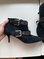 Schwarze Reiss Wildleder Stiefeletten, Gr. 39