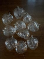 Weihnachtsschmuck Glas transparent 10 Stück gebraucht