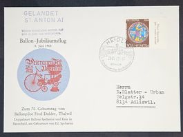 CL08 Enveloppe + Timbre Suisse 1968 Thème Aviation