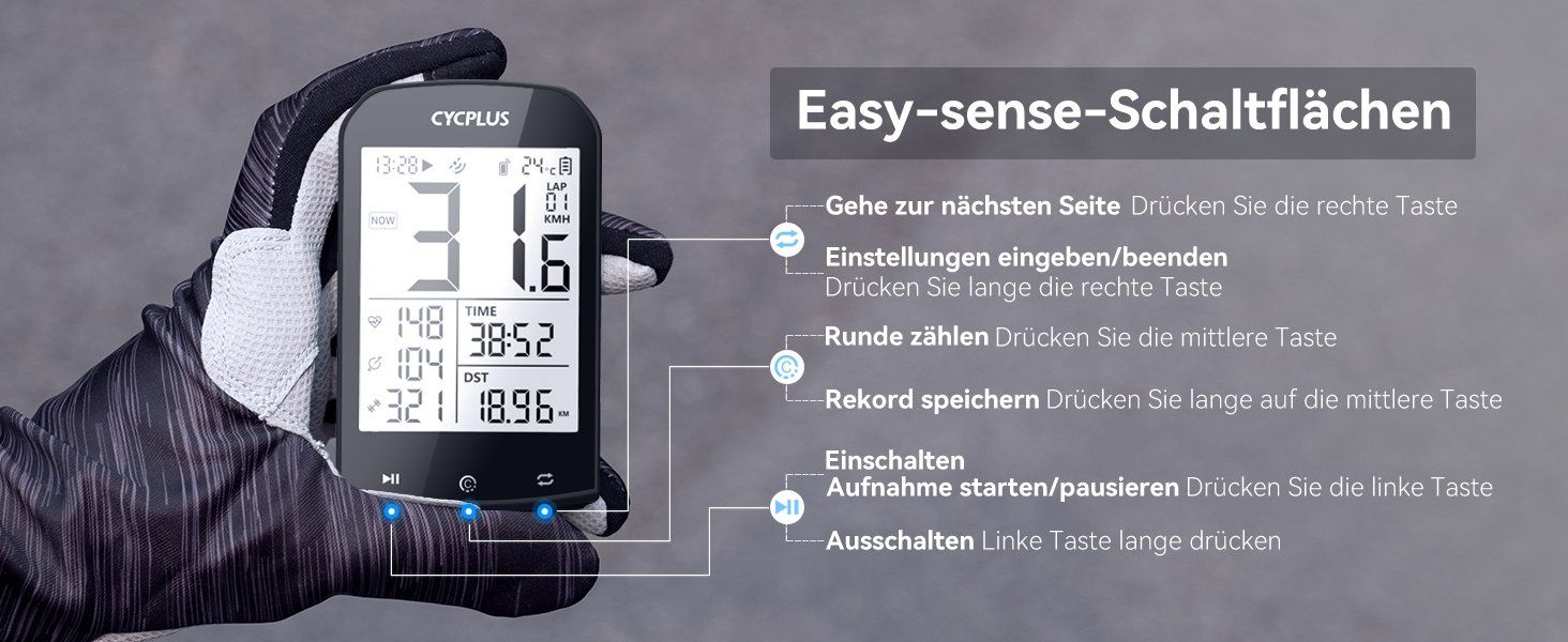 Computer & Strumenti di misurazione: Pack GPS Fahrradcomputer Set – Nuovo e nell'imballaggio originale da Châtelaine venduto da topshop.switzerland 4