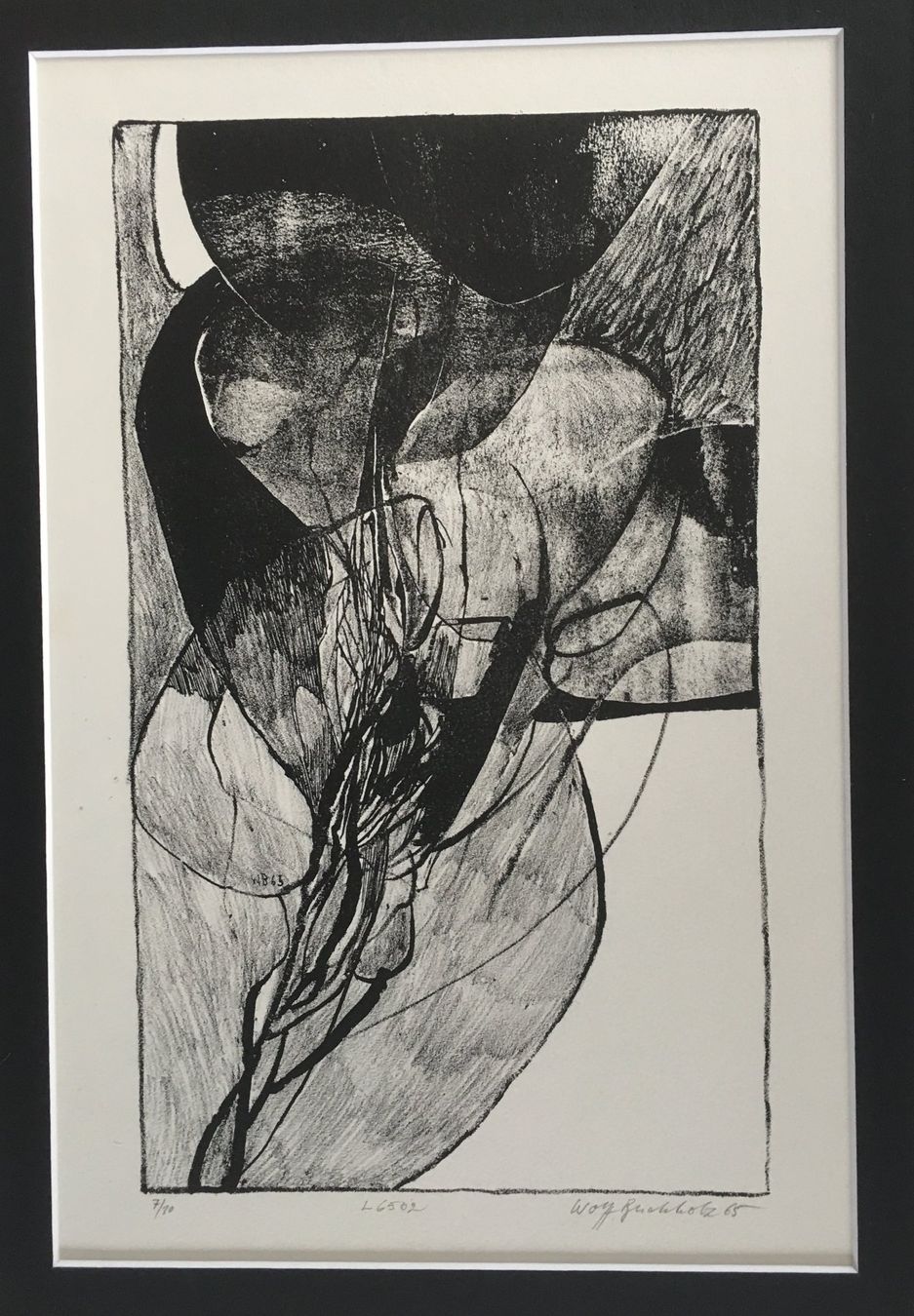 Grafica & Litografie: Wolff Buchholz      "Komposition L6502"      Lithographie – Usato da Nennigkofen venduto da juhit 3