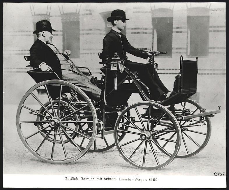 Fotografie & Manifesti: Fotografie Auto Daimler Wagen 1886, Gott – Usato da Berlin venduto da bartko-reher