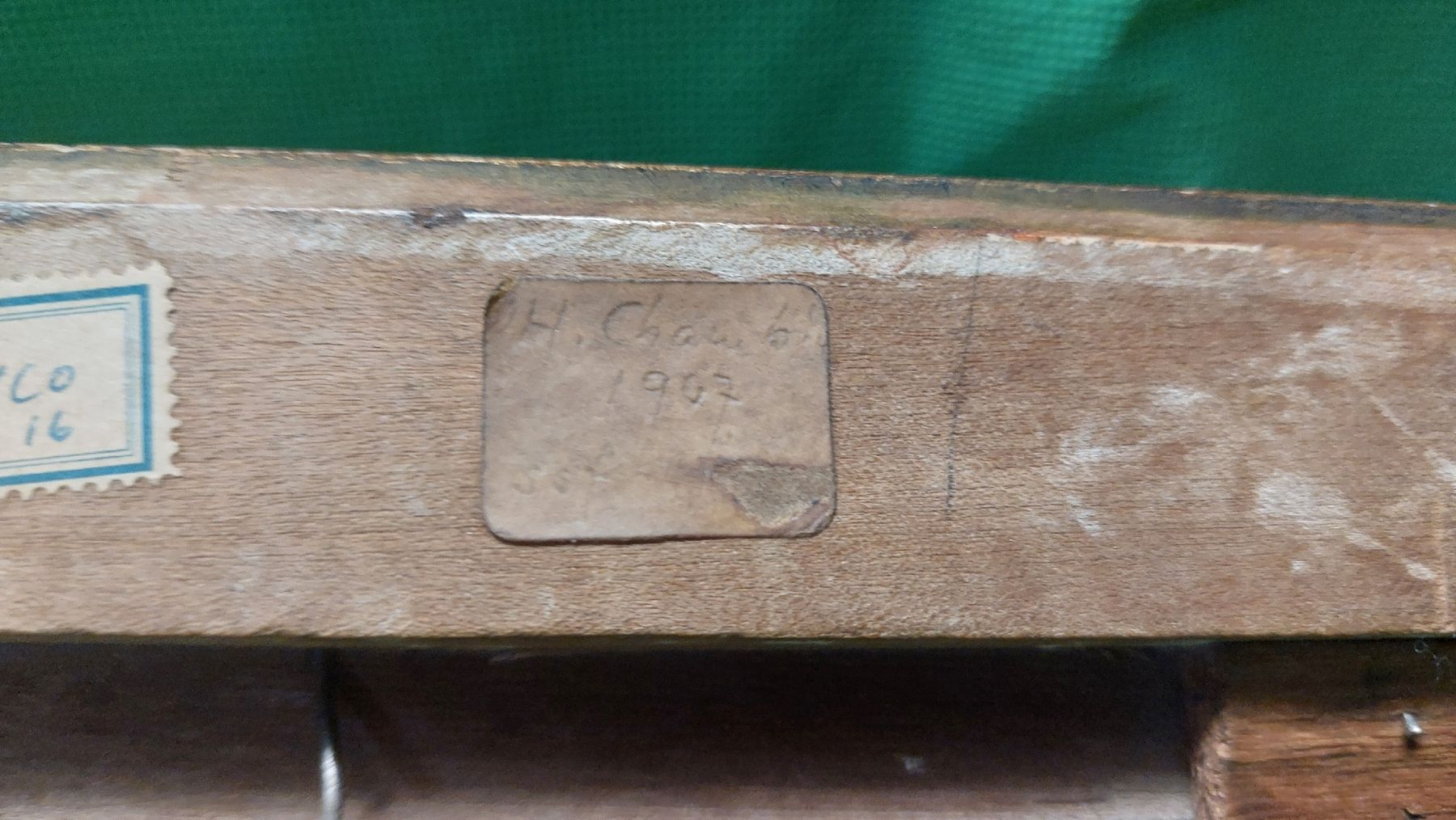 Dipinti: Gemälde,Rahmen mit   H. Chaube ? datiert 1902, mit Rahmen – Usato da Opfertshofen SH venduto da museumswert 6