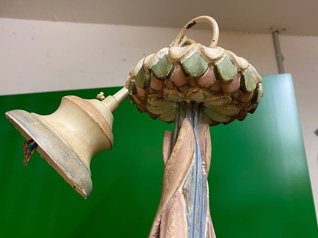Lampadari & plafoniere: Wunderschöner Leuchter aus Holz/Glas – Usato da Hergiswil NW venduto da MiTerwi 3