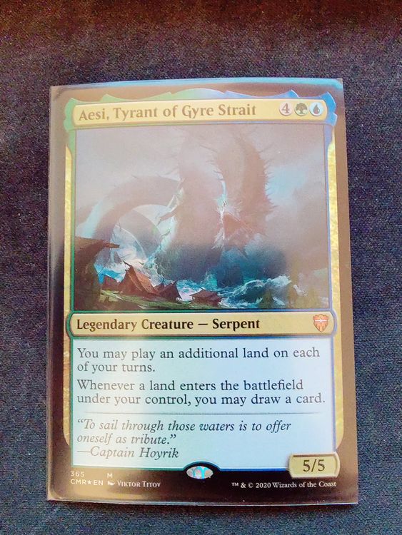 Commander Legends Magic The Gathering Aesi, Tyrant Of Gyre Strait - Foil  Commander Legends Card Aesi Tyrant Of Gyre Strait Foil