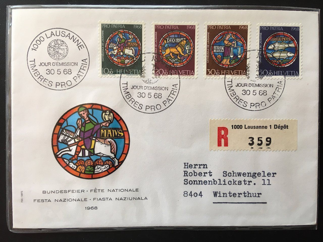 Tutti i francobolli: Lot 7 diverse Belege 1965-80 – Usato da Nesslau venduto da zueri6