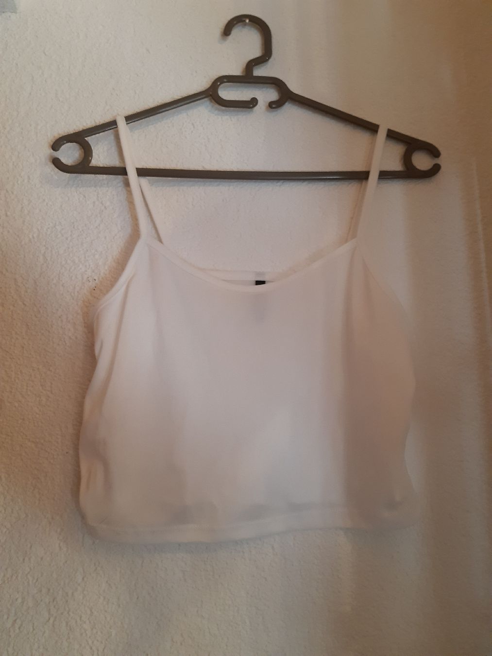 Tops: Spitzenstoff Oberteil mit kurzem Top weiss – Gebraucht aus Toffen von Gwunderegge77 2