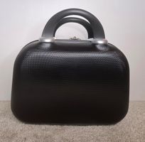 Schwarze Kosmetiktasche, Beautycase, Reisekoffer klein