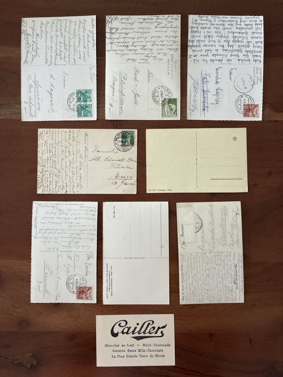 Cartoline postali: 18 Ansichtskarten Schweiz von Flims GR – Usato da Oftringen venduto da Cla.vD.74 1