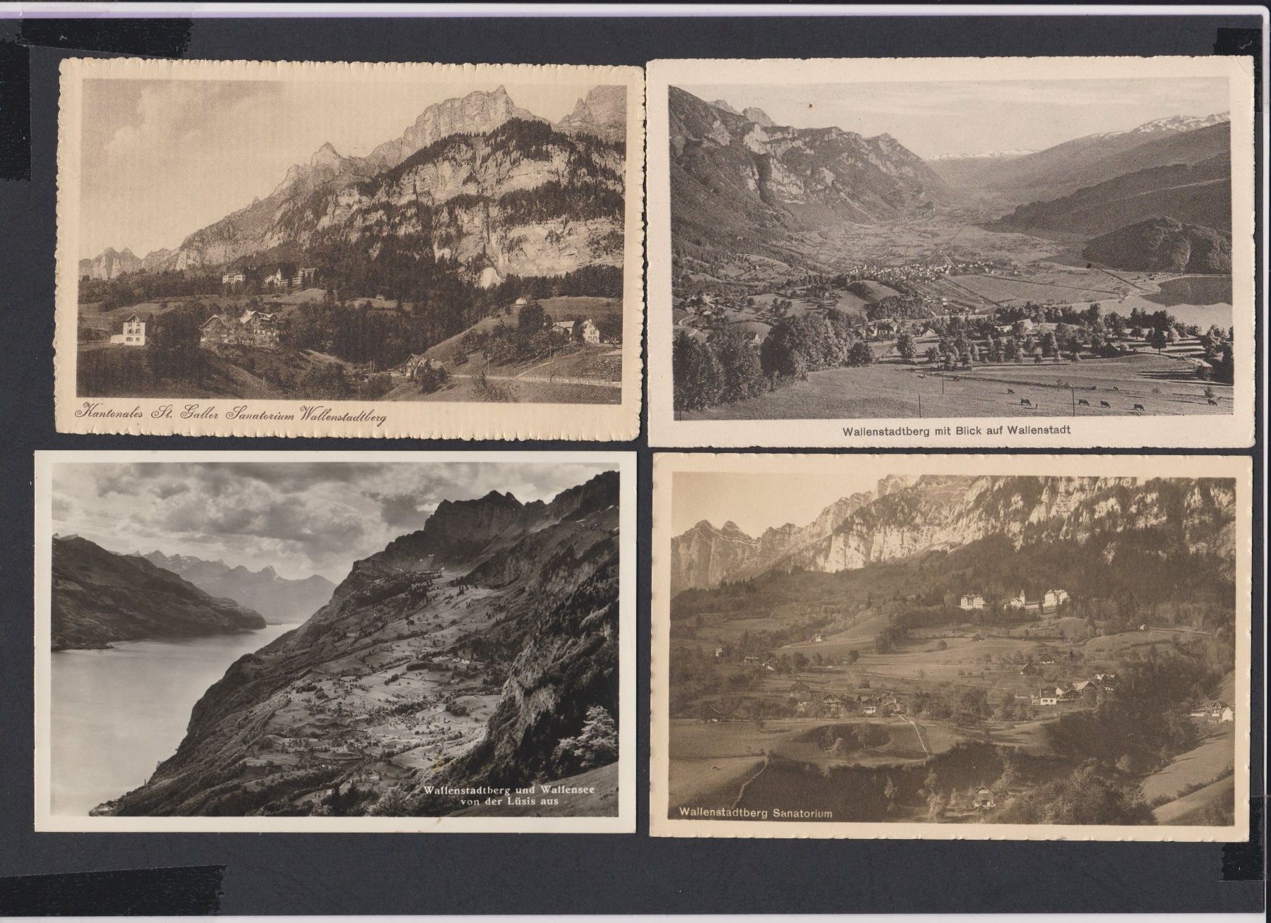 Cartoline postali: Wallenstadtberg  Wallenstadt   :   9 alte Ansichtskarten – Usato da Vitznau venduto da Ropaku