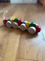 Holz Nachziehtier Raupe – bunt & robust
