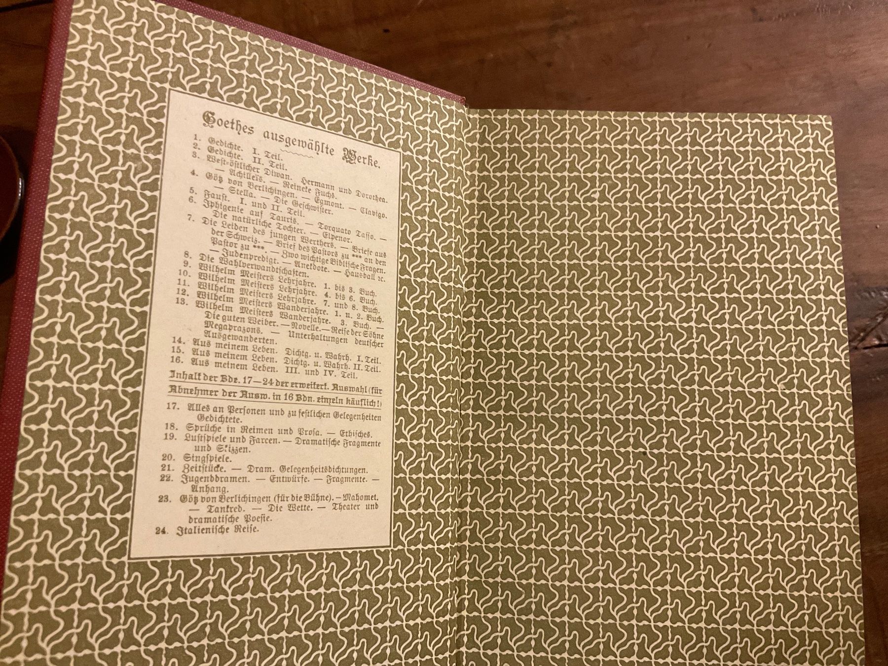 Libri: Goethes  Merke vol. 1-16 – Usato da Avenches venduto da Zurcal 2
