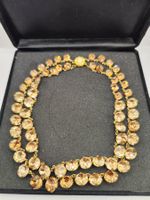 Vintage Tombak Collier mit schmucksteine 80er Top