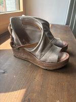 A.S.98 Keilabsatz Sandalen beige, Damengrösse 38