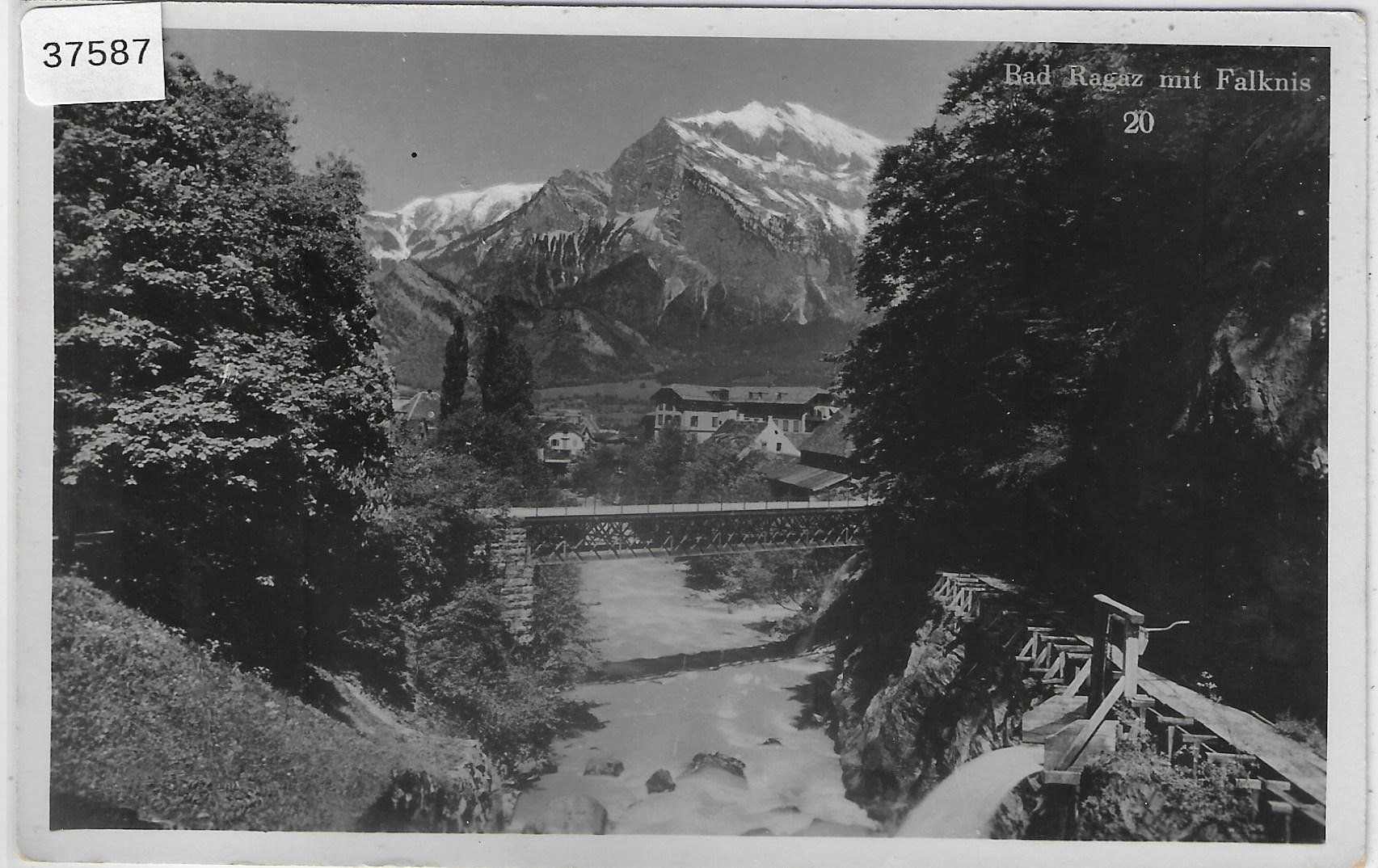 Cartoline postali: Bad Ragaz mit Falknis – Usato da Ettingen venduto da Kartenplanet