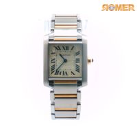 CARTIER TANK FRANÇAISE 1996 BICOLOR GOLD/STAHL REVIDIERT