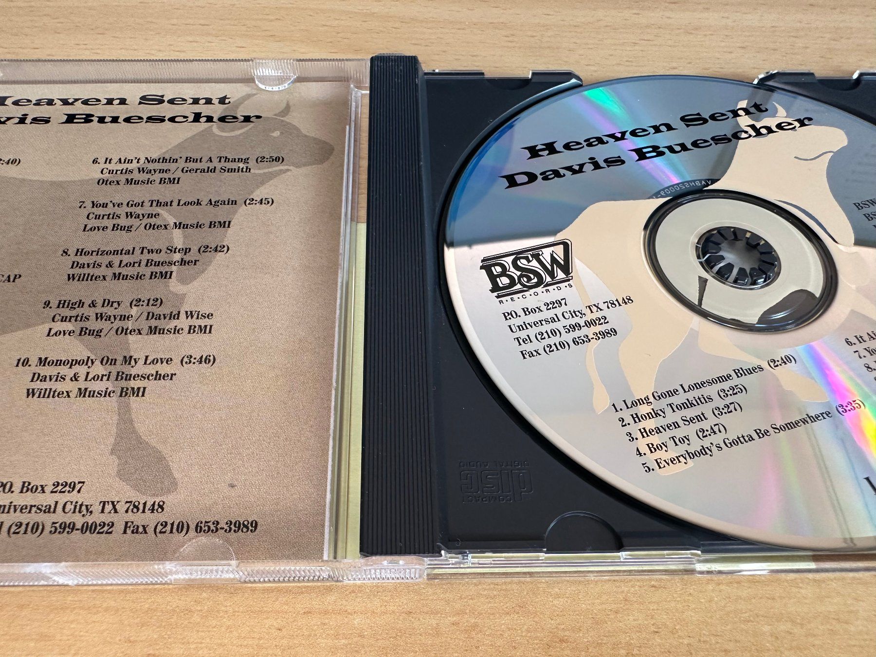 CD: Davis Buescher  - Heaven sent – Usato da Rikon im Tösstal venduto da Alpenmutz 2