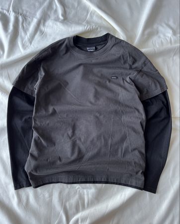 T-shirt a manica lunga grigio taglia L jets frans