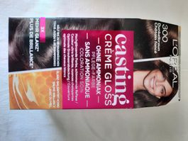 Haarfarbe; loreal casting creme gloss, dunkelbraun 300