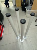 4 Tischbeine, Metall, weiss, IKEA, 70 cm, Höhe regulierbar