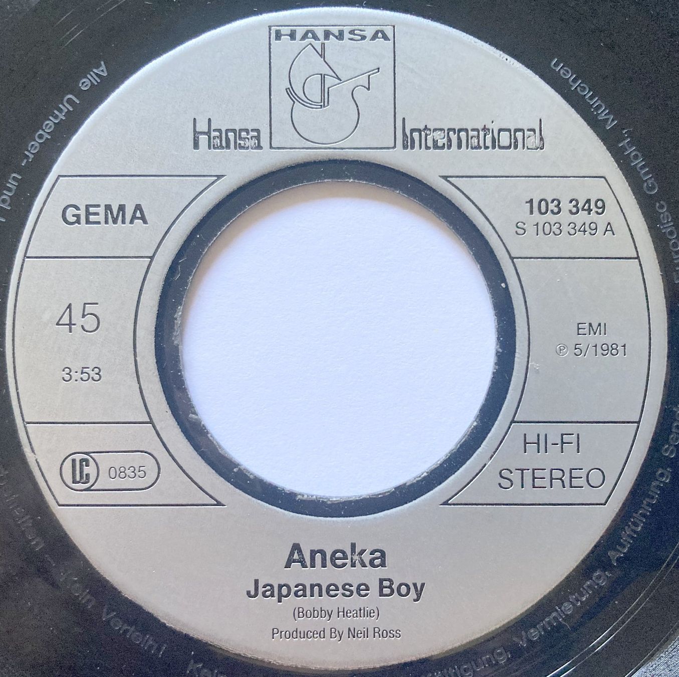Dischi in vinile: ANEKA - JAPANESE BOY – Usato da Bottens venduto da hotter-than-hell 2