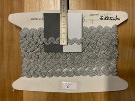 Bordüre Textilband mit Perlen / 6 Meter