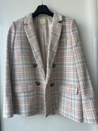 Sezane CHRISTIE Jacket Women's Wool Blend Blazer, Size 40