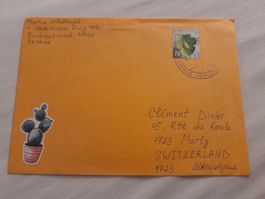 Enveloppe philatélique Ukraine-Suisse, timbre rare!