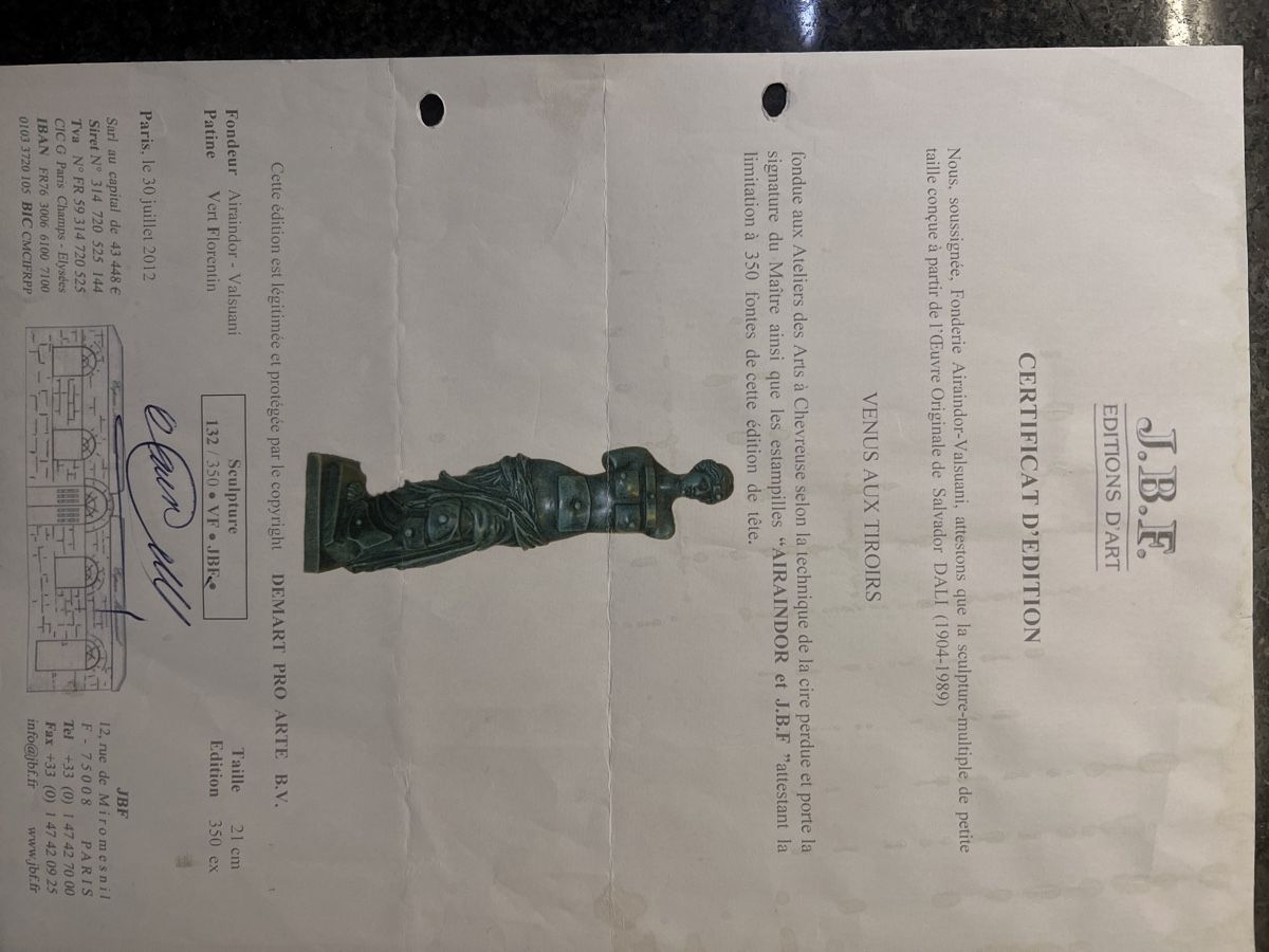 Statuette: Salvador Dali.. venus de Milo – Usato da Vétroz venduto da Chrisbad60 5