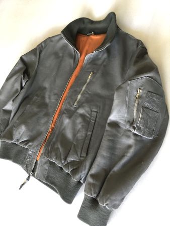 Vintage (Bundeswehr-Lederjacke) Pilotenjacke Luftwaffe Armee