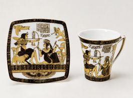 Limoges Egypt Porzellan Tasse & Untertasse – Fathi Mahmoud –