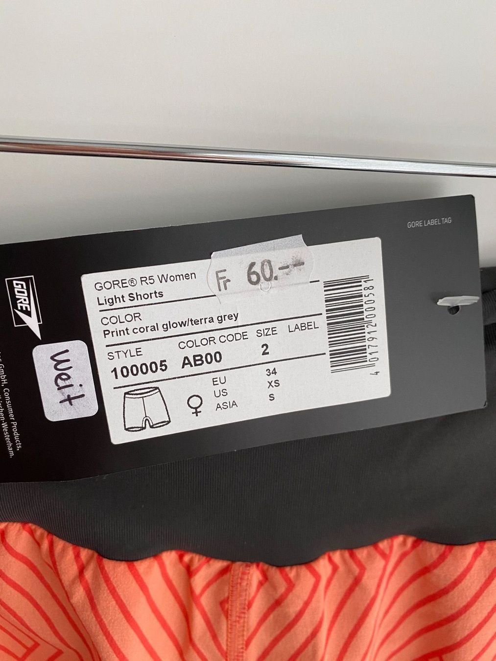 Pantaloni: GORE R5 LIGHT SHORTS Running Damen, 34 – Nuovo e nell'imballaggio originale da Luzern venduto da falena01 5