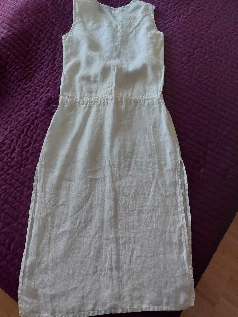 Vestiti: Wunderschönes 120% Lino Kleid weiss Gr. S  – Usato da Thun venduto da Alexanna 3