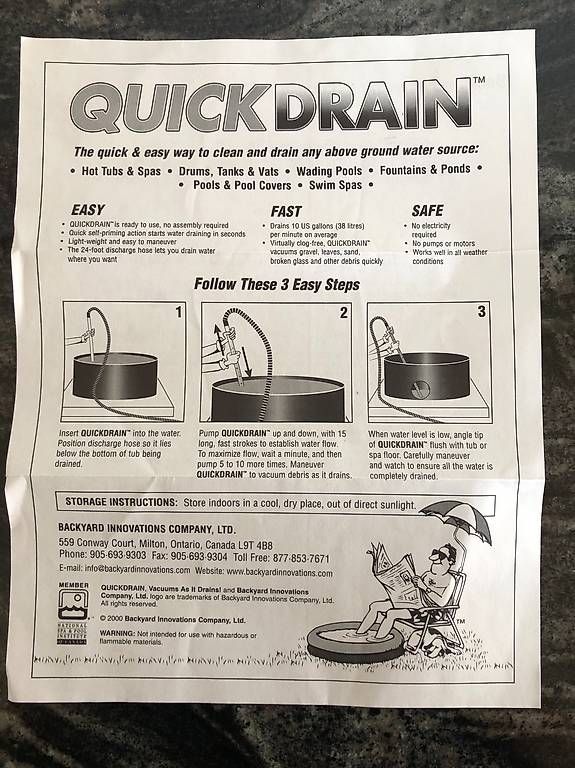 Piscine: Quick Drain - Einfach & rasche Leerung des Whirlpools – Usato da Muntelier venduto da Snoopy6475 3