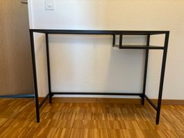 Schreibtisch aus Metall/ Glas