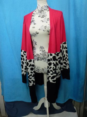 STRICKJACKE GR 48 50 VISCOSE LEO PINK NEU OHNE VERSCHLUSS