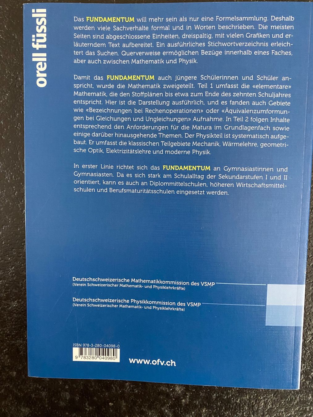 Libri: Formelbuch: Fundamentum Mathematik und Physik – Usato da Bern venduto da Ledica 1