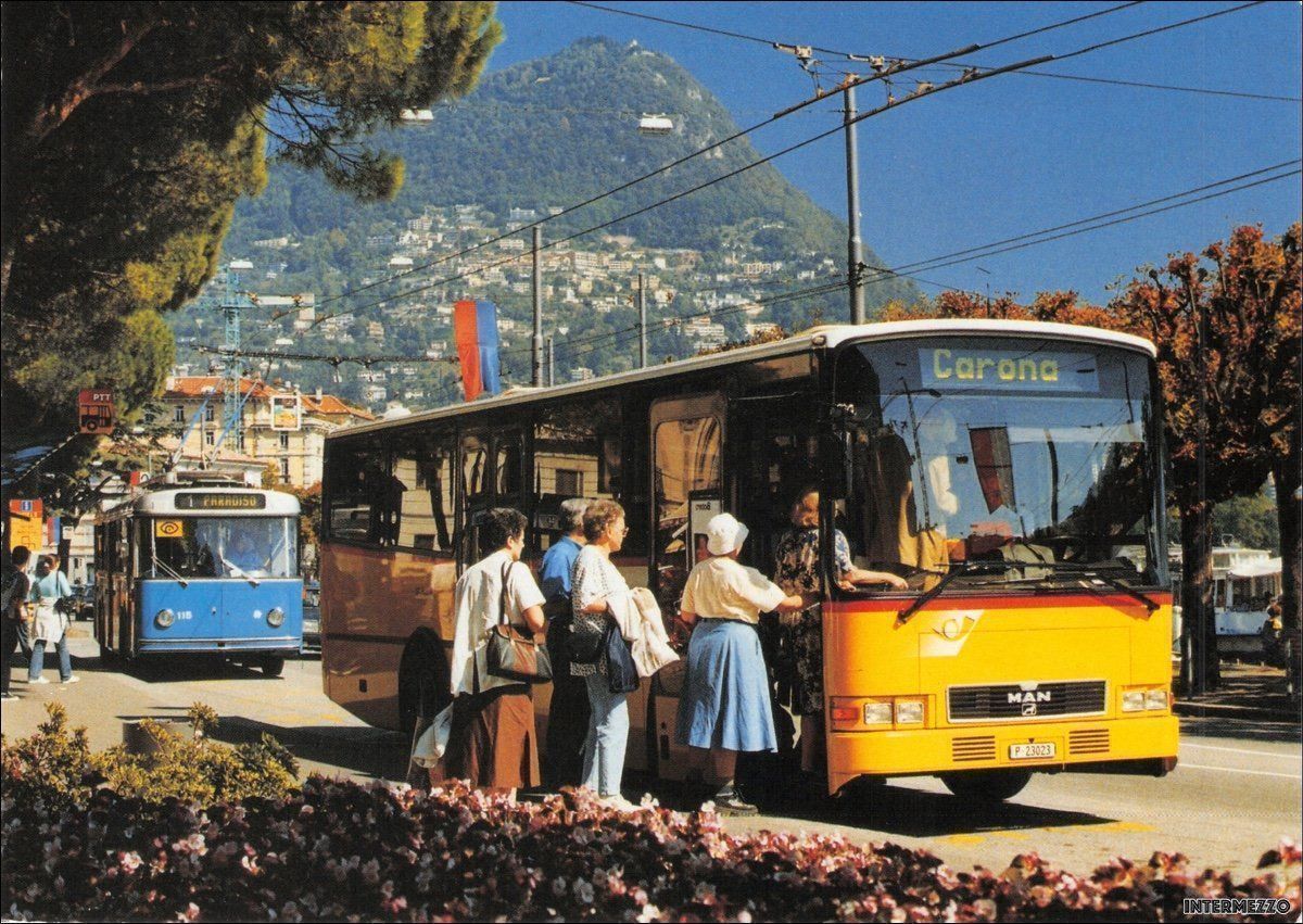 Ansichtskarten: Postauto // MAN Lugano - Carona – Gebraucht aus Basel von intermezzo12