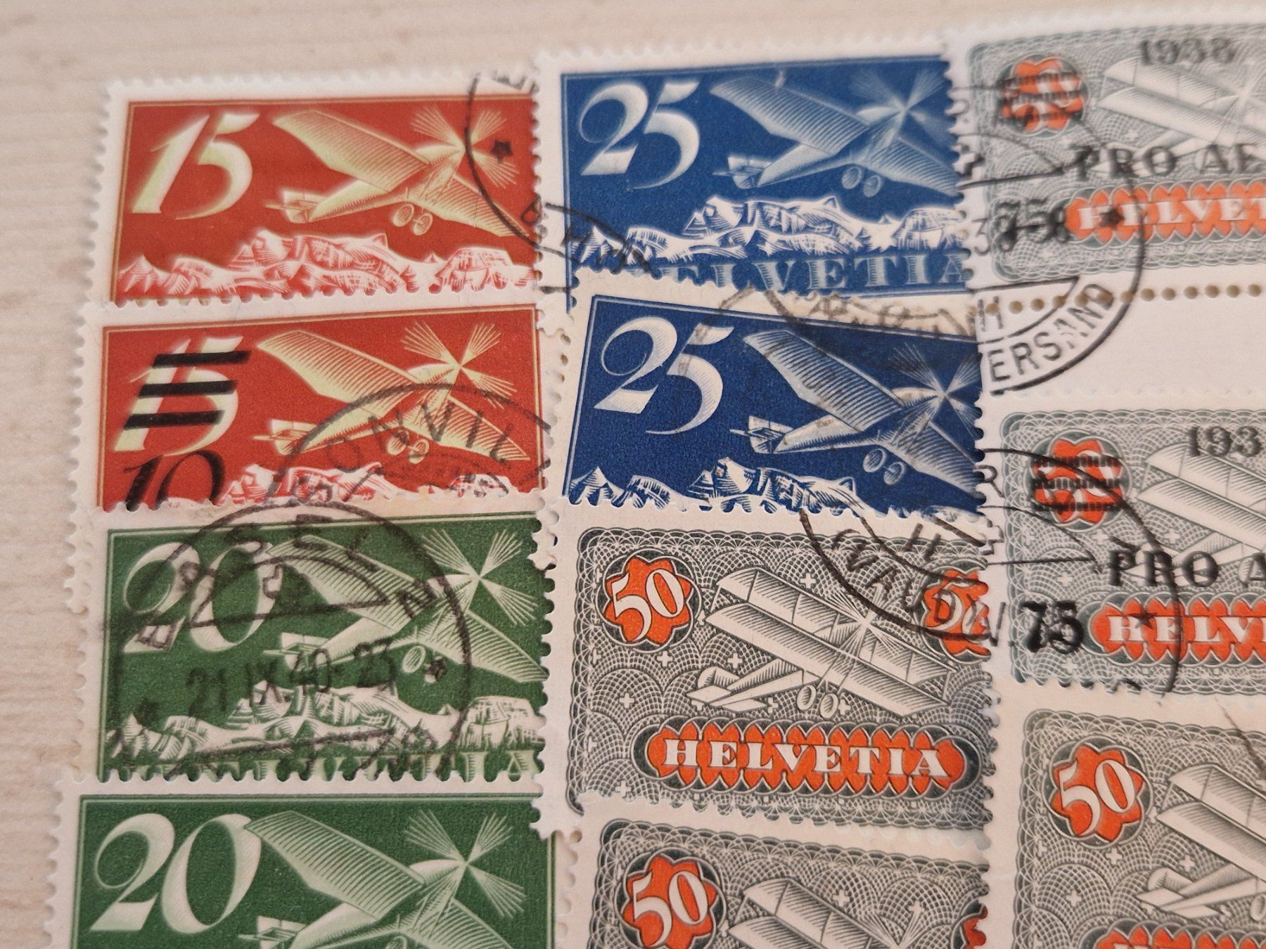 Tutti i francobolli: Ansammlung Flugpost, nicht bestimmt, ab 1.- – Usato da Burgdorf venduto da Glossy01 1